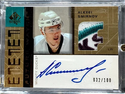 2002-03 SP Authentic Alexei Smirnov RC Auto Patch /100 Ducks Future Watch - Image 1 of 2