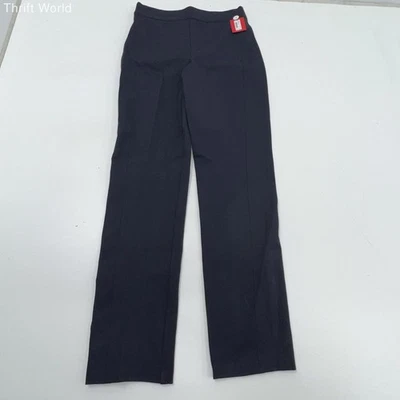 Spanx The Perfect Pant 女式修身直筒海军蓝高腰长裤全新带标签 M 高 — 第 1/4 张图片