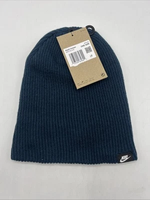 Nike Terra Short Cuffed Beanie Unisex Adults Cap Hat Armory Navy HF0176 478 New - Image 1 of 4