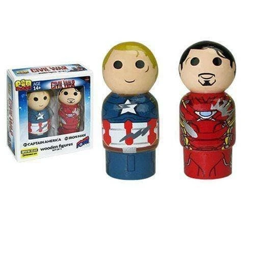 Figura de madera Capitán América: Civil War Capitán América vs. Iron Man Pin Mate S Foto 1 de 1