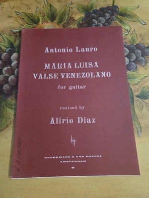 Partituras extremadamente raras Antonio Lauro María Luisa para guitarra clásica Foto 1 de 2