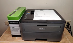 Brother HL-L2320D Monochrome Laser Printer 74k Pages w/ New Drum *WIRED* CORDED - Photo 1/21