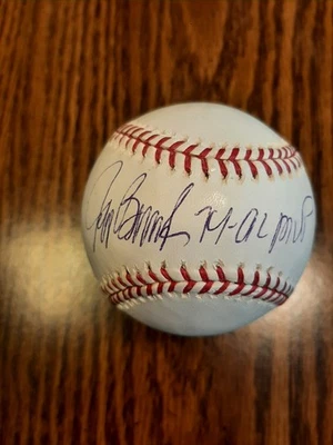 Бейсбольный мяч с автографом Джеффа Берроуза 74 — AL MVP OML TRI-STAR сертифицированный - Изображение 1 из 3