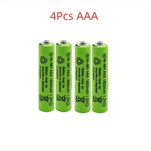 Batterie rechargeable 4 pcs AAA 1800 mAh 3A 1,2 V Ni-MH piles rechargeables - Foto 1 di 6