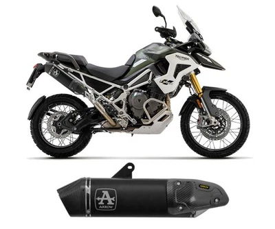 Silenciador de escape Arrow Veloce aluminio oscuro Triumph Tiger 1200 2022 > 2024 Foto 1 de 4