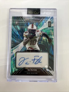 Metallix Tai Felton 2/3 Rookie Auto Parallel Aurora Aqua Wild Card - Picture 1 of 2