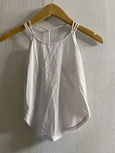 Ivivva Lululemon White Strappy Tank Top girls  Sz 7 - Picture 1 of 4