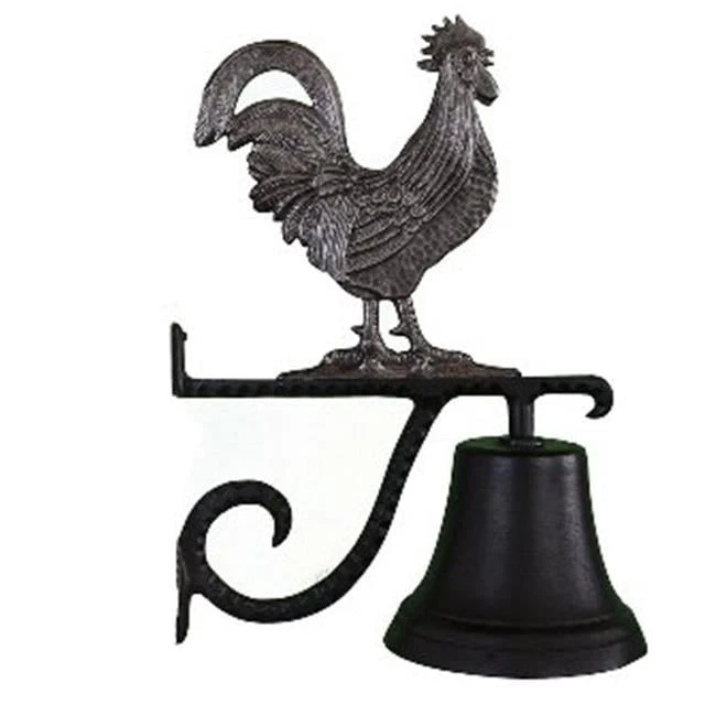 Montague Metal Products CB-1-76-SI Cast Bell With Swedish Iron Rooster Ornament - Image 1 of 1
