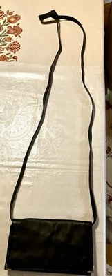 kleine Damen Handtasche Umhängetasche Abendtasche Echt Leder Nappa Schwarz Weich - Bild 1 von 4