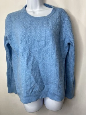 Suéter de lana suave para mujer talla XL azul bebé tranquilo de lujo preppy nerd Foto 1 de 4