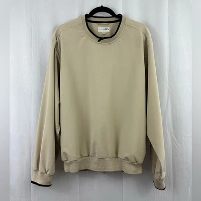 Cortavientos vintage Cutter & Buck bronceado cuello redondo para hombre talla mediana Foto 1 de 4