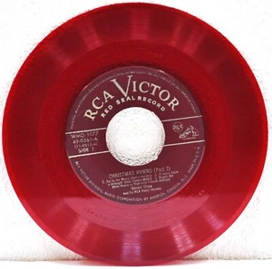 ROBERT SHAW "Christmas Hymns" 45RPM RED Vinyl RCA Victor 49-0561 - Picture 1 of 3