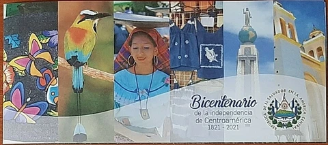EL SALVADOR LIMITED EDITION COMMEMORATIVE FOLDER 200TH YEARS C.A. INDEPENDENCE Cover