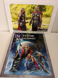 Thor Love and Thunder BLU-RAY+DVD+DIGITAL CODE+Litho DMC Exclusive Slipcover - Picture 1 of 12