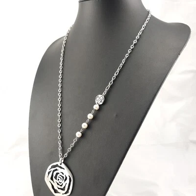 ⭐ Fossil Halskette Collier Anhänger Armband Band Armreif Kette Silber 301 ⭐ - Bild 1 von 3