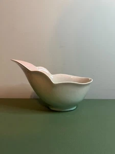 1940s Vintage Hull Art Pottery Centerpiece Footed Console Bowl Pink/ Blue - Picture 1 of 9