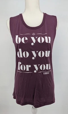 Camiseta sin mangas Next Level morada para mujer talla L Be You Do You For You Foto 1 de 4