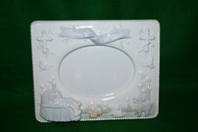 QUADRO DE PORCELANA RUSS BABY'S BAPTISM - COMPORTA 3,5"x5" FOTO HORIZONTAL - Imagem 1 de 3