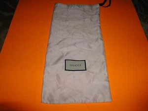 Gucci Satin Kordelzug Staubbeutel Reisetasche Schuhbeutel - 8" x 17" Cremefarben - Bild 1 von 2