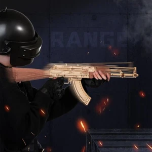 ROKR AK47 Assault Rifle Gun Toy 3D Wooden Puzzle LQ901 Decor Adult Xmas Gift Toy - Picture 1 of 14