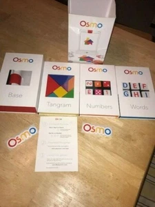 KIT DE INICIO OSMO GENIUS • PARA IPAD: BASE, PALABRAS, TANGRAM Y NÚMEROS Apenas Usado - Imagen 1 de 11