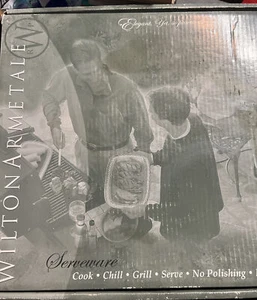 Wilton Armetale Flutes and Pearls Large Round Chip and Dip Server 15.5-Inch New  - Picture 1 of 10