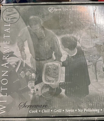 Wilton Armetale Flutes and Pearls Large Round Chip and Dip Server 15.5-Inch New  - Image 1 of 4