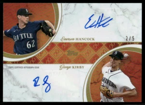 2024 Topps Dynamic Duals /5 Red Dual Auto #13A Emerson Hancock George Kirby - Picture 1 of 2