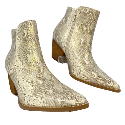 Botas Coconuts By Matisse para mujer talla 6 beige marfil gris piel de serpiente Astoria NUEVAS Foto 1 de 4