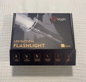 Torcia Voph confezione da 2, 5 modalità luce flash LED tattica 2000 lumen - Foto 1 di 6
