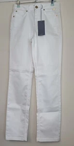 M&S Per Una Women jeans Size 8 Soft White Roma slim Leg Sculpt & Lift Logo - Picture 1 of 11