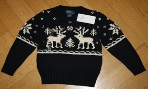 Ralph Lauren Baumwoll-Strickpullover NEUW Gr.98 marine Norwegermuster 135,00 € - Bild 1 von 2