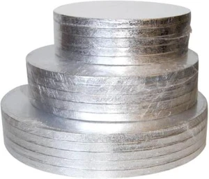 Cake Drums 12mm Thick - Board Dense Masonite All Size Foil Silver Heavy Duty - Picture 1 of 1