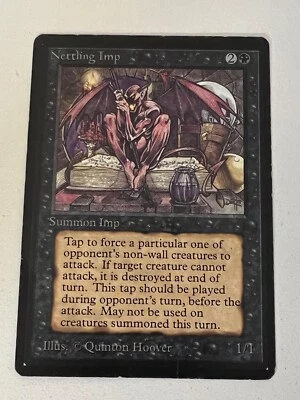 Magic the Gathering MTG Beta Nettling Imp MP  (Beta Bob) - Image 1 of 2