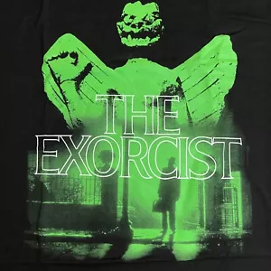 (NEW) Adult XL The Exorcist Horror Movie Cover Poster Art T-Shirt Black Tee - Picture 1 of 5