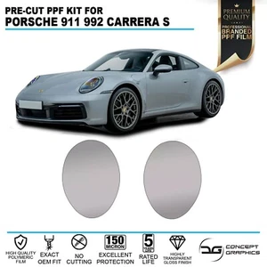 Headlight Stone Guard PPF Paint Protection Film Kit For Porsche 911 992 Carrera - Picture 1 of 4