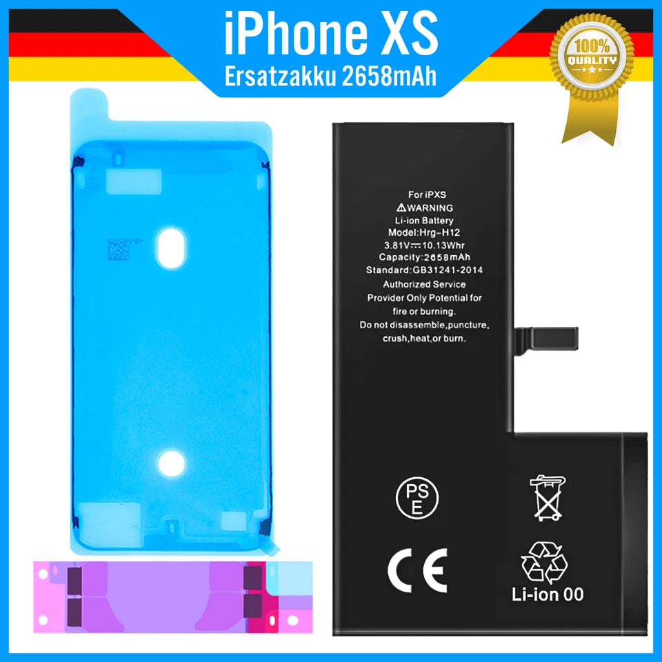 PROBAGZ Ersatz Akku für iPhone XS + Rahmenkleber