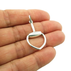 Colgante de plata 925 broca de caracol corazón caballo - Imagen 1 de 5
