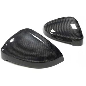 Carbon Fiber Side Mirror Covers Replace for Audi A4 S4 B9 17-23 w/o Lane Assist - Picture 1 of 2
