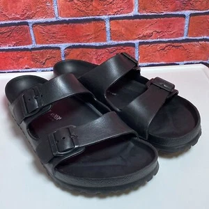 Birkenstock Men’s Arizona Eva Black Rubber Slide Sandals EU 46 US 13-13.5 - Picture 1 of 10