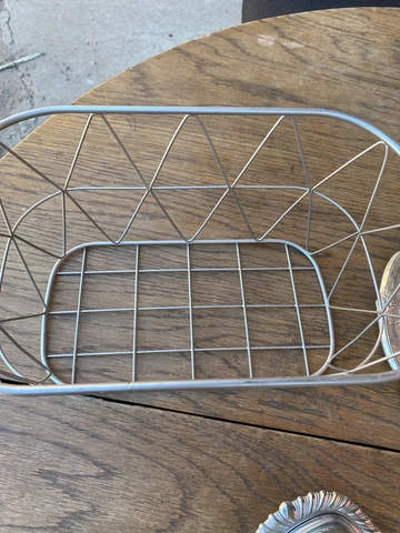Open wire basket decor display craft silver Cover