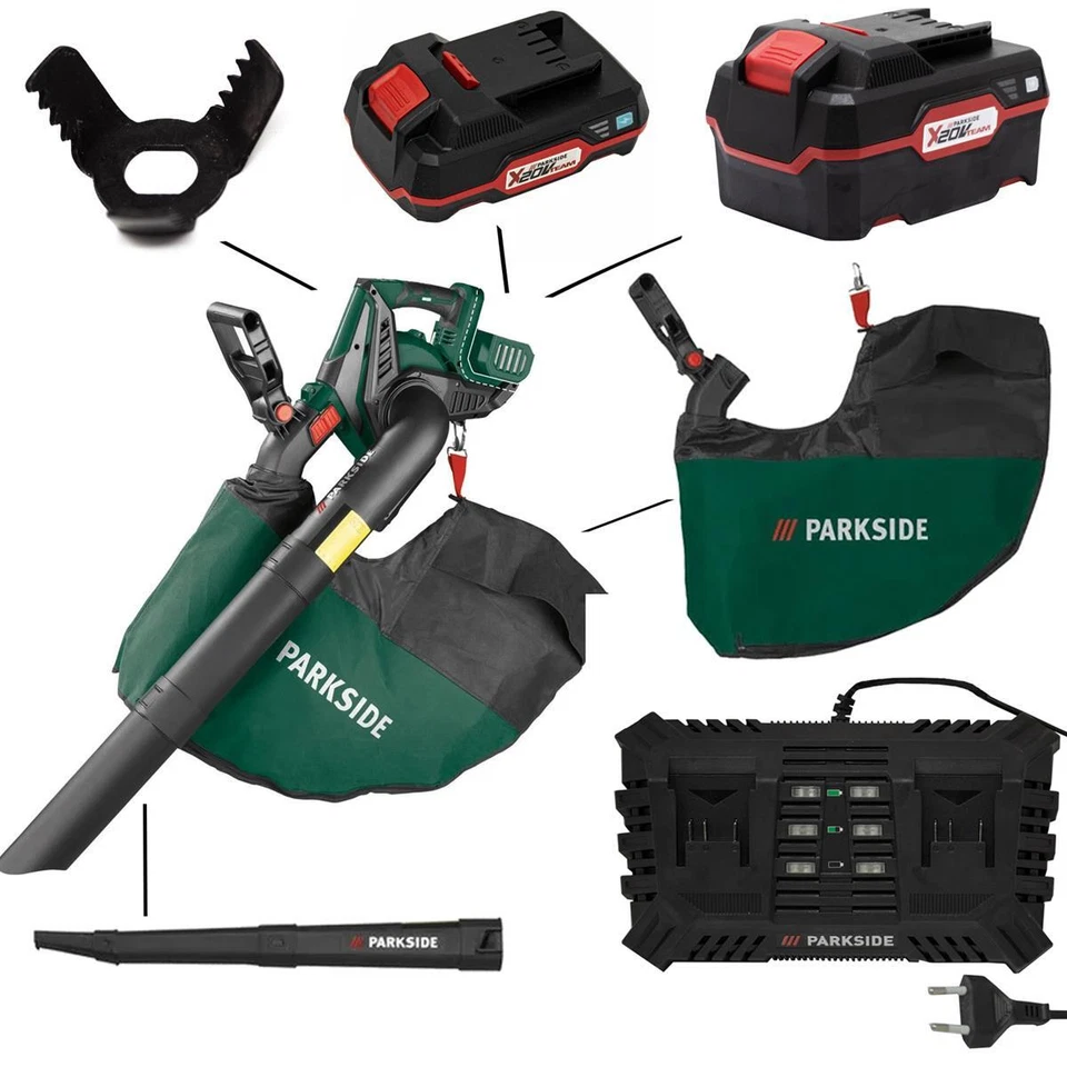 Accessori per soffiatore aspirafoglie Parkside PLSA 40-Li B1 ricambi sacco raccolta batteria - Immagine 1 di 1