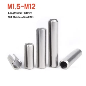 M1.5- M12 A2 Stalnless Stell Slotted Spring Tension Pins Sellock Roll Pins - Picture 1 of 7