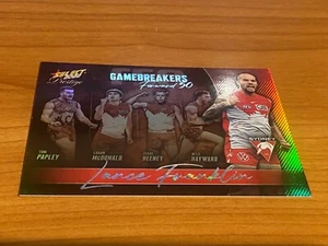 2022 AFL Select Prestige Gamebreakers F50 LANCE FRANKLIN Sydney # 313/750 - Picture 1 of 1