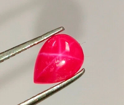 Star Ruby Six Rays Pear Shape Cabochon Loose Gemstone 0.90 Cts - Image 1 of 4