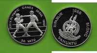 50 Vatu Vanuatu Oly Seoul 1988 Si PP Boxen