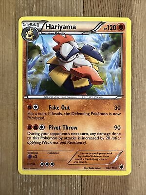 Hariyama - 63/116 - Rare LP, English Pokemon Plasma Freeze