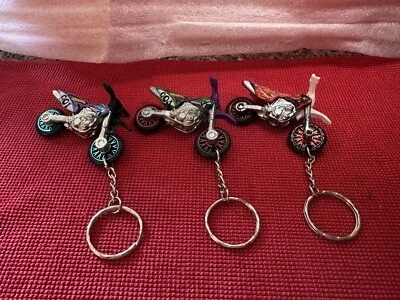 hot wheel dirt motorcycle Keychain Lot Of 3 - Image 1 of 4