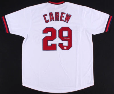 Rod Carew Signed California Angels Jersey (JSA) 18×All-Star (1967–1984) 1977 MVP - Image 1 of 4