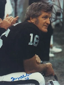 GEORGE BLANDA OAKLAND RAIDERS ACTION SIGNED 8x10 - Picture 1 of 1